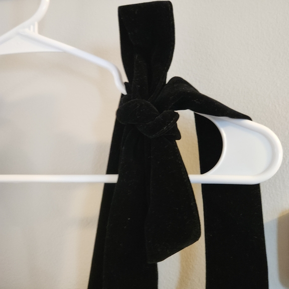 Bohme Black Lace Ribbon Strap Midi Dress, Beige Lining, Ruffle Hem, Size XS, NWT - Picture 15 of 16